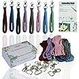 Adult DIY Craft Keychain Making Kit Boho Macrame Keychain Kit Includes Key Rings Precut Macrame Cord Instructions to Make Cute Keychains and Lanyards Kids Crafts Projects Kits Macrame Beginners