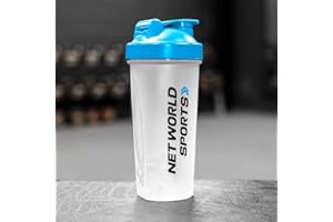 FORZA Bouteille Shaker Protéines 700ml | Gourde Nutrition pour Sports | Bouteille Mixer pour le Gym l'Haltérophilie | Choix de couleurs | Lots de 1, 3, 20 ou 72 en option (Lot de 1, Bleu)