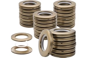 Knpwer 32 Anillos de Cortina Con Ojales de Plástico de 40 mm - Silenciadores a Nanoescala Para Ventana y Ducha