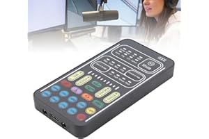 SXHLSELLER Cambiador de Voz, para //Xbox One/teléfono/computadora PC/Tableta, Mini Tarjeta de Sonido en Portátil para Juegos, 8 Tipos de Sonido Ajustable, Plug and Play(Negro)