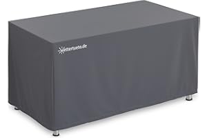 wettertuete.de Gartenmöbel-Abdeckung, Tischabdeckung Abdeckhaube, verschweißte Nähte, UV-Schutz, Schutzhülle Gartentische, wasserdicht atmungsaktiv Winterfest (245x160x100 cm)