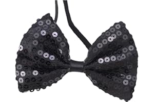 W WIDMANN MILANO Party Fashion - Noeud papillon avec paillettes, Showgirl, Showman, Costume, Accessoire, Carnaval, Nouvel An