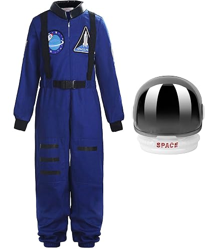 DEQUBE Astronaut-Kostüm Mit Raumschiff-Motiv – Unisex, Einheitsgröße 3–6 Jahre, Mit Klettverschluss