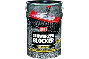 Lugato Schwarzer Blocker Schutzlack 10 l - Bitumenanstrich für Dach und Keller
