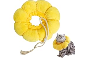 YIJIANLIANGBAI Cat Cones to Stop Licking Surgery Soft Pet Cone Adjustable Cat Recovery Collars Sunflower Design Kitten Dog Donut Collar Soft for kitten Breathable for Cats, Dog, Rabbit, Quicker Healing Recovery Cone