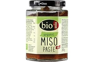BIOASIA Pasta Miso Aka ecológico, pasta sazonadora a base de Aka Miso, naturalmente vegana, 1 x 200 g