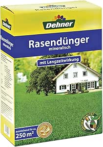 Dehner Rasendünger mit Langzeitwirkung, mineralisch, 6 kg, für ca. 250 qm