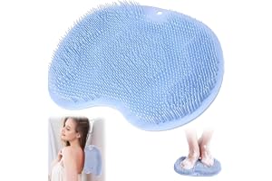 Duschskrubber fotskrubber, fottvätt massageapparat för dusch med halkfria sugkoppar, halkfri silikonmassagekudde, exfolierand