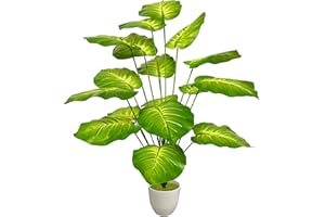 Zelihrdu Plantas Artificiales Grandes Palmeras Tropicales Plantas Falsas en Maceta de plástico Palmera Artificial Árboles Falsos para Interior al Aire Libre Casa Oficina