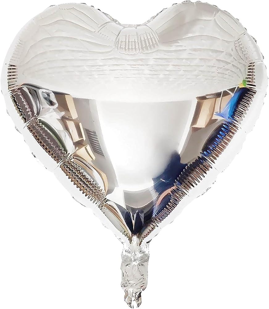 18 İnç 45 Cm Kalp Folyo Balon (Gümüş)