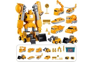 DLISHKA 35PCS Magnetischer Verformung Roboter baustellenfahrzeuge, Geburtstagsgeschenke für Kinderroboter spielzeug, magnetbausteine Geschenke für Jungen und Mädchen im Alter von 3 4 5+. (Roboter set)