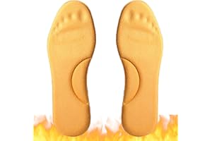 Goofort Self Heating Insoles Thermal Insoles Warm Shoe Inserts Feet Warmer Cold feet Winter Freezer Outdoor Ski Non-Chemical Electrical Heat Latex Memory Foam No-Odour Sheepskin Replacement Women Men