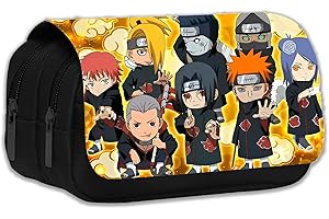 Naruto Trousse Scolaire, WKxinxuan Naruto Trousse, Naruto Pencil Case Convient Aux Garçons et aux Filles