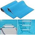 Azonee 2 Rolls Swimming Pool Ladder Mat, Pool Ladder Step Pad with Non Slip Stripe, Protective Pool Liner Pad for Above or Inground Pool Swimming Pool Accessories(9 x 36 Inch)