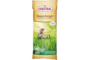 Substral Naturen Bio Rasendünger, organischer Volldünger, 3 Monate Langzeitwirkung, alle Rasenarten, bis 500 m², 20kg