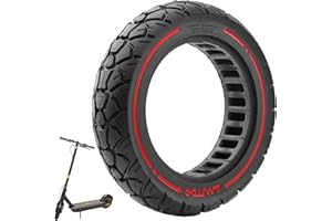 VOLOHAS Pneu de rechange en caoutchouc plein 10 x 2,5 (250 x 64 60/70-6,5) - 250 x 64 - 10" - Pour scooter électrique Ninebot Max G30/Max G30D/Max G30D2/Xiaomi 4 Ultra - Antidérapant et anti-crevaison
