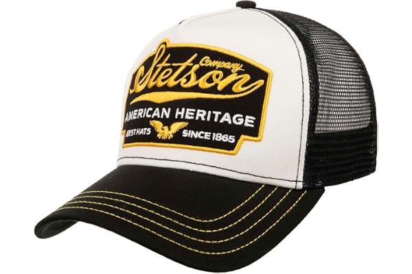 Stetson Patrol Trucker Casquette pour Homme/Femme - Casquette de Baseball en Coton - Taille réglable - Casquette avec empiècement en Maille - Casquette de Camionneur Hiver/été - Bord incurvé