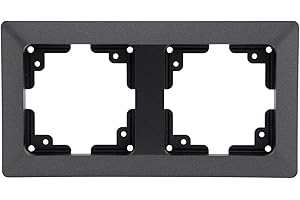 CHILITEC MILOS Marco de 2 compartimentos, marco múltiple para enchufes, interruptores y componentes, color antracita