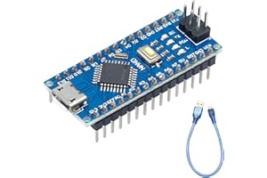 Microcontrolador Placa de Desarrollo Binghe Microcontrolador con CH340 Chip 5V 16MHz versión soldada Interfaz Micro Controlador Board, versión Mejorada con Cable USB, Compatible con Arduino