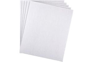 SAVITA 5 Pièces 25,4 x 22,8 cm 3 mm d'Épaisseur Feuilles de Feutre Blanc Rigide pour Patchwork Couture Artisanat