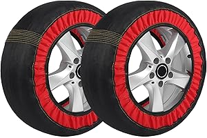 Mulcort Schnee Socken für Reifen, Anti-Slip-Noi-Toleranz, Einfach Starke Griff, Sanft auf Reifenscheibe, Verschleiß, Ruhiger Antrieb, Oxford Fabric (6006)