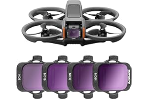 FPVtosky ND Filter Set for DJI Avata 2, Multi-Coated ND Filter Set for DJI Avatar 2 Drone Accessories - Pack of 4 Filters (ND8, ND16, ND32, ND64)