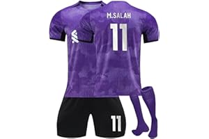 YIWAWQIAN Camiseta de Fútbol Niño 2023/24, Nr.11/4 Juego de Conjunto de Fútbol para Niño, Pantalon de Fútbol Corto Niño, Equipaciones de Fútbol para Niño, Shorts de Fútbol Niño