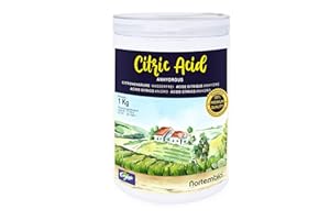 Nortembio Citric Acid 1 Kg. Powder Anhydrous, Best for Bath Bombs. Citric Acid for Cleaning. 100% Pure.For Organic Production. E-Book Included.
