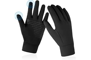 YANIKY Guanti touchscreen da uomo e donna, guanti da corsa, in pile, caldi e antivento, per ciclismo, escursionismo