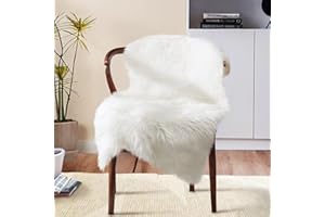 SXYHKJ Tappeto Morbido e soffice,Faux Pelliccia di Agnello,Fluffy Soft Hair Decorativo Cuscino da Sedia Divano stuoia (50x80cm, Blanco)