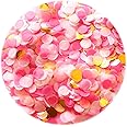 6000 pcs Confetti, Round Tissue Paper Table Decor Confetti, Multicolor Confetti, Tissue Paper, Party, Wedding, Gift Box, Holiday Party Decorations (White, Pink, Rose Red, Gold)