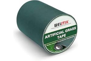 WELSTIK - Nastro di Cucitura Nastro per Erba Artificiale per Giunzione per Fissaggio Tappeto Prato Verde Collegamento di Tappeto in Erba Finta(Verde, 15 cm x 10 m)