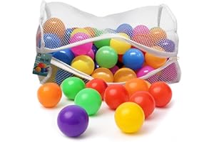 Aspect Ball for Balls Pit Colourful BPA Free No Sharp Edges Crush-Proof Soft Mini Plastic Play Balls for Babies Toddlers Play Houses Play Tents Crawl Tunnels Bathtubs Swimming Pools