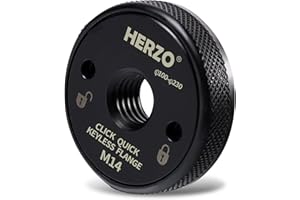 HERZO Ecrou de Serrage Rapide M 14 pour meuleuse Bosch, Black&Decker, Dewalt, Flex, Hitachi, Metabo, Makita etc.