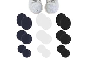 MIUNPRI Patch Réparation Chaussure, 18 Pièces Protection Talon Chaussure Sneakers En Maille Breaking Hole Patch Adhésif Réparer Le Trou Économisez De L'argent Pour Le Canapé (Noir Plus Blanc)