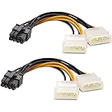 Cable Matters Câble d'alimentation PCIe à 8 Broches Molex (2X) de Ensemble 2 Pièces - 11cm