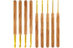 RUASOL Häkelnadel-Set, ergonomischer Griff für arthritische Hände, 2,0–6,0 mm Holzgriff, extra leichte Stricknadeln für Anfänger und Häkelgarn