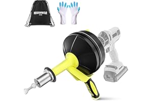 Meisterfaktur Spirala do udrażniania rur 2.0 (7,5 m), z nakładką do wiertarki, idealna spirala odpływowa do przyjaznego dla środowiska czyszczenia rur, spirala do udrażniania rur dla złotej rączki