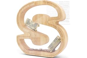 DBPBToU Salvadanaio Grande 23x4x23cm Apribile Personalizzato Trasparente, Regalo Compleanno/Decorazione Domestica/Ricordo