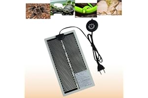 FIPASEN Manta Calefactora para Reptiles, Tapetes Térmicos Terrarios con 7 Botones de Ajuste de Temperatura para Serpientes, Lagartos, Geckos, Arañas - Almohadilla Térmica para Reptiles (7W, 28x15CM)