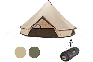 GRAND CANYON Indiana 10 Tipi - Tienda de campaña redonda clásica con una sola varilla, montaje rápido, para grupos, familias, festivales, camping, glamping