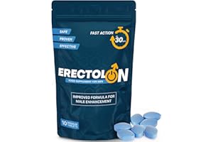 ERECTOLON – Blue 10 Stamina & Energy Tablets for Men – Fast-Acting Tribulus Terrestris Herbal Supplements for Enhanced Performance & Stamina – Pills for Men UK – Korean Ginseng – Long-Lasting Results