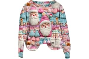 GENERIC 2023 Sweat de Noel Femme Pull Noel Rigolo Imprimé Hiver Pull Noël Femme Drole Pull De Noel Femmes Pull Noel Moche Pull Noel Ugly Pull Noel Rigolo Sweat Polaire Femme Hiver Chaud Sweatshirt