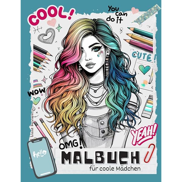 Zen Malbuch Für Mädchen Ab 12 Jahren – 40 Entwürfe Zum Stressabbau & Kreativsein