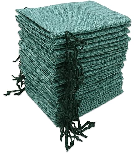 Sacchetti Di Iuta Con Coulisse - 30 Pezzi 18x13 Cm Per Fai Da Te, Bomboniere, Matrimoni E Conservazione - Foto 7