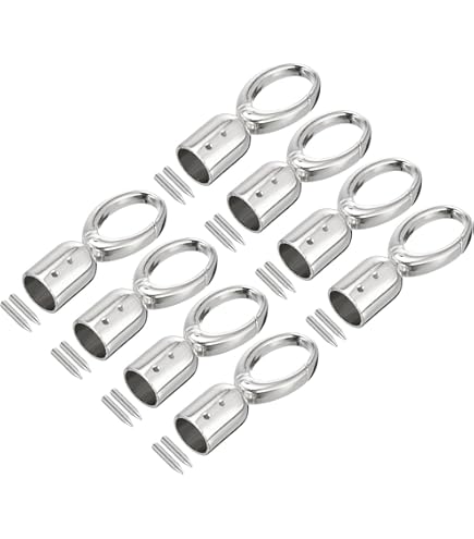 8 Terminali A Bariletto Per Cordone - Tappi Dorati Con Viti Per Nappe E Accessori Fai Da Te