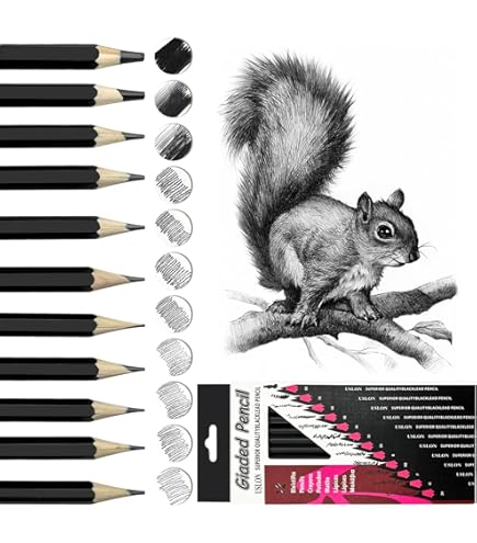 Kit per schizzi, kit da disegno, set di matite in grafite e