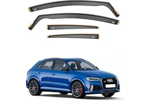 Ispeed Wind Deflectors for Audi Q3 MK1 2011-2018 5 Door SUV 4pc Set - Keep Your Car Ventilated in Rain - Reduce Wind Turbulence - Tinted In-Channel