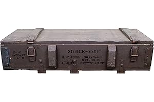 Kistenkolli Altes Land Cassapanca per munizioni, 120 mm, tavolino da salotto, minibar, cassapanca in legno