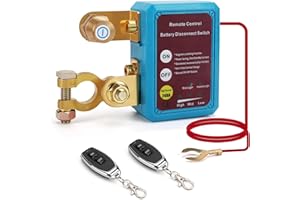 VIXKPIRR Coupe Circuit Batterie 12V Télécommande, 12V 240A Coupe Circuit Voiture Interrupteur Batterie, Coupe Circuit Moto Automatique pour Voiture Bateau RV ATV Camion Alarme Voiture